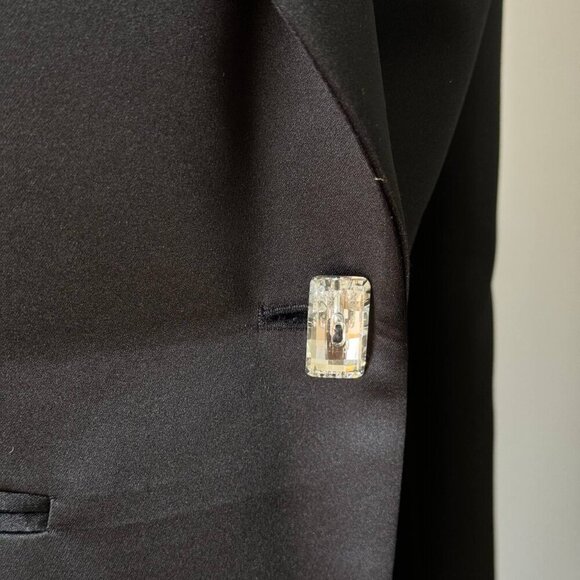TAHARI LUXE Black Wrinkle Free Classic Tuxedo Blazer - Size 4 - Picture 4 of 10